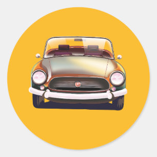 Vintage Classic car Round Sticker