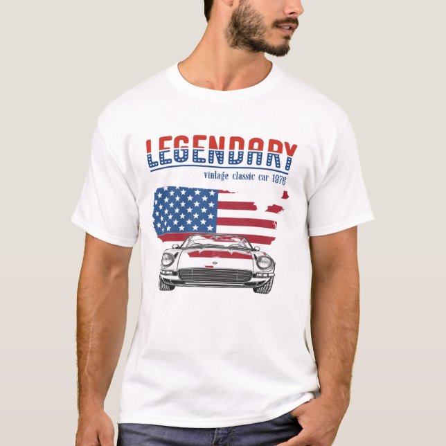 Vintage classic car t-shirt (Front)