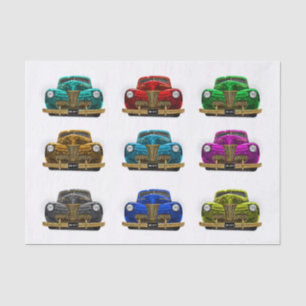 Vintage classic car tissue paper