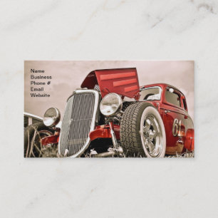 Vintage Classic Collector's Red Car Business Card