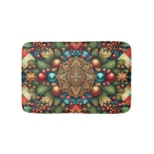 Vintage/Classic colourful Christmas Bath Mat