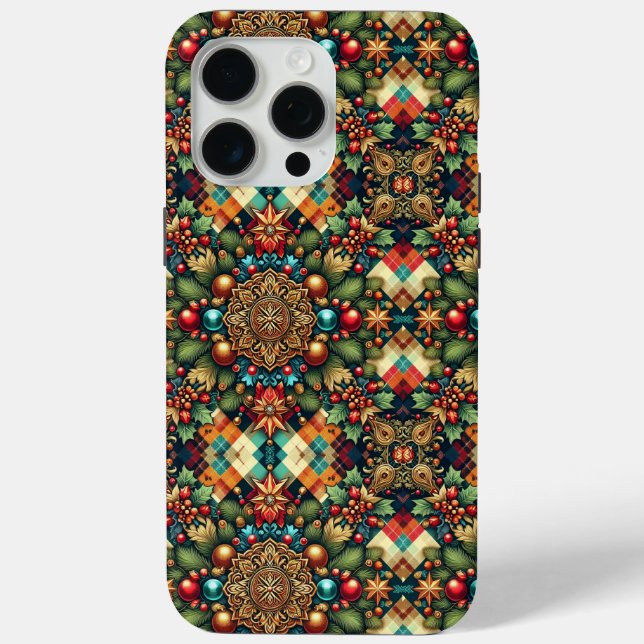 Vintage/Classic colourful Christmas Case-Mate iPhone Case (Back)