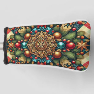 Vintage/Classic colourful Christmas Golf Head Cover