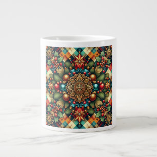 Vintage/Classic colourful Christmas Large Coffee Mug