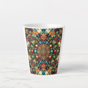 Vintage/Classic colourful Christmas Latte Mug