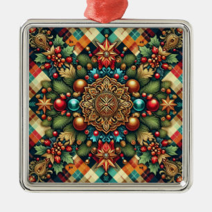 Vintage/Classic colourful Christmas Metal Tree Decoration