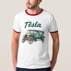 Vintage Classic Electric Car Graphic T-Shirt Retro