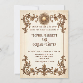 Vintage Classic Elegant Wedding Invitation