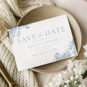 Vintage Classic Floral Wedding  Save The Date