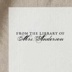 Vintage Classic from the Library of Bookplate Self-inking Stamp