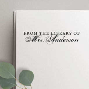 Vintage Classic from the Library of Bookplate Self-inking Stamp