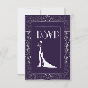 Vintage Classic Gatsby Style RSVP Manuela