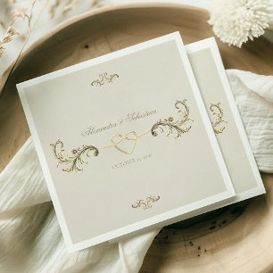 Vintage Classic Gold Wedding Napkins