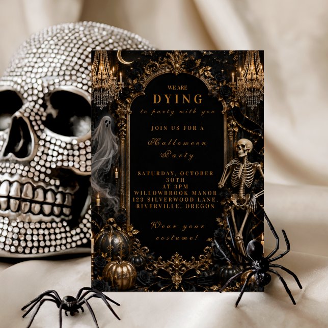 Vintage Classic Halloween Party Invitation (Creator Uploaded)