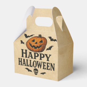Vintage/classic Happy Halloween jack-o-lantern Favour Box