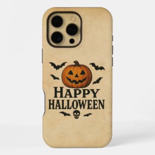 Vintage/classic Happy Halloween jack-o-lantern iPhone 16 Pro Max Case