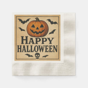 Vintage/classic Happy Halloween jack-o-lantern Napkin