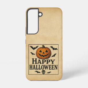 Vintage/classic Happy Halloween jack-o-lantern Samsung Galaxy Case