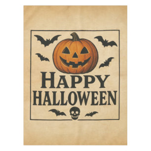 Vintage/classic Happy Halloween jack-o-lantern Tablecloth