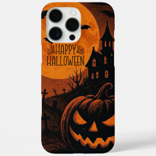 Vintage, classic Happy Halloween pumpkin iPhone 16 Pro Max Case