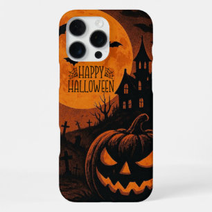 Vintage, classic Happy Halloween pumpkin iPhone 16 Pro Max Case