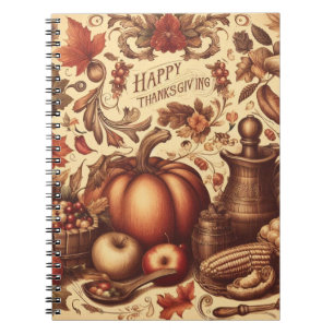 Vintage/Classic Happy Thanksgiving Notebook