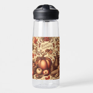 Vintage/Classic Happy Thanksgiving Water Bottle