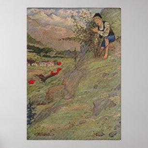Vintage Classic Heidi of the Alps Poster