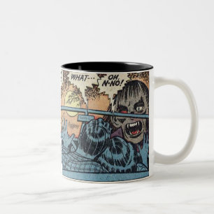 Vintage Classic Horror Comic Two-Tone Coffee Mug