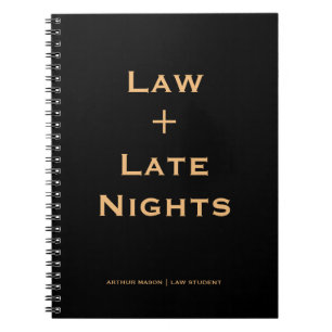 Vintage Classic Journal Black Law Student Notebook