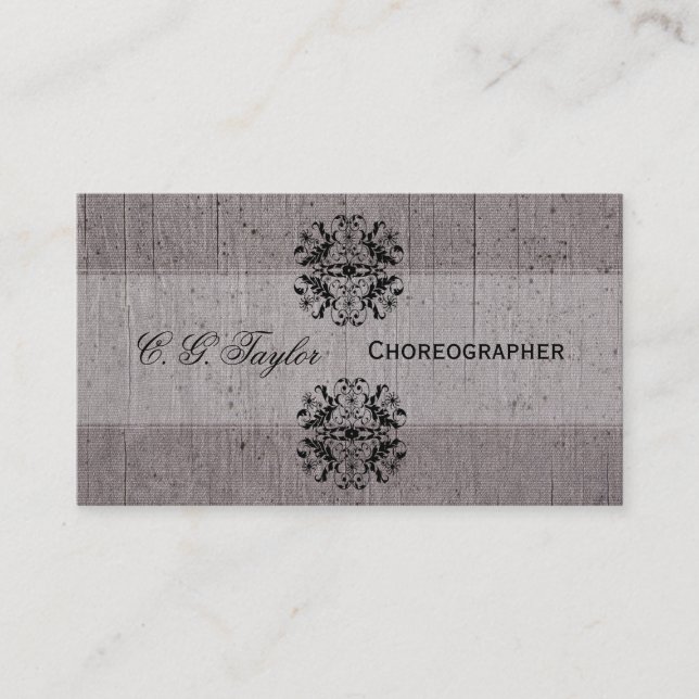 Vintage Classic Look  Style Performing Business Card (Front)