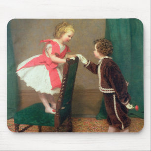 Vintage Classic Painting of Victorian Children Mouse Mat