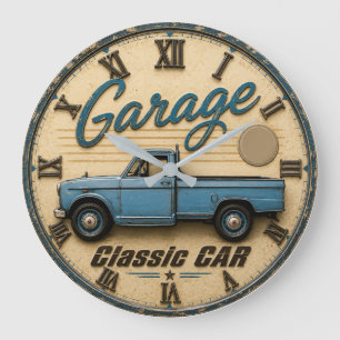 Vintage Classic Pickup Truck Large Clock