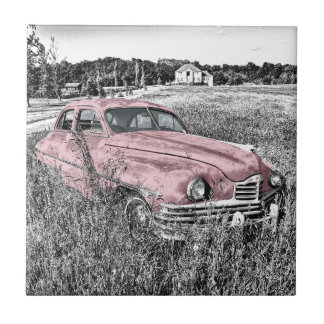 Vintage Classic Pink Car Tile