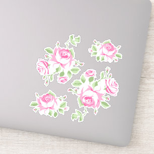 Vintage Classic Pink Rose Sticker