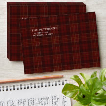 Vintage Classic Red Tartan Plaid Christmas