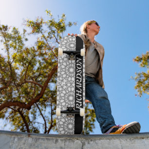 Vintage Classic snowflake personalise  Skateboard