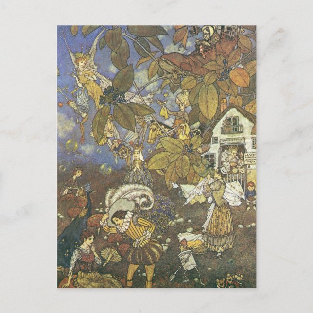 Vintage Classic Storybook Characters, Edmund Dulac Postcard (Front)