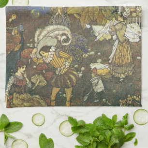 Vintage Classic Storybook Characters, Edmund Dulac Tea Towel