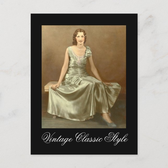 Vintage Classic Style Postcard (Front)