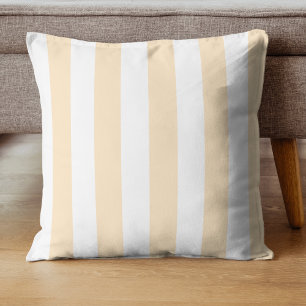 Vintage Classic toned yellow & white Stripes Cushion