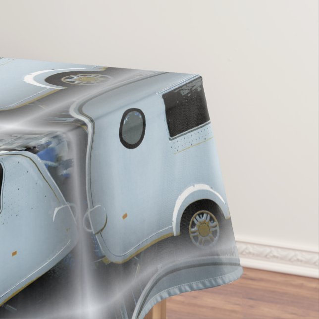 Vintage classic trailer caravan Thunder_Cove Tablecloth (In Situ)