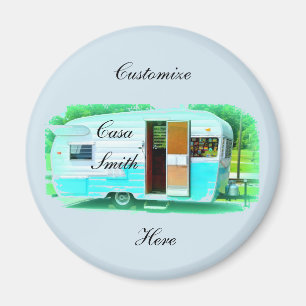 Vintage classic trailer gypsy caravan magnet