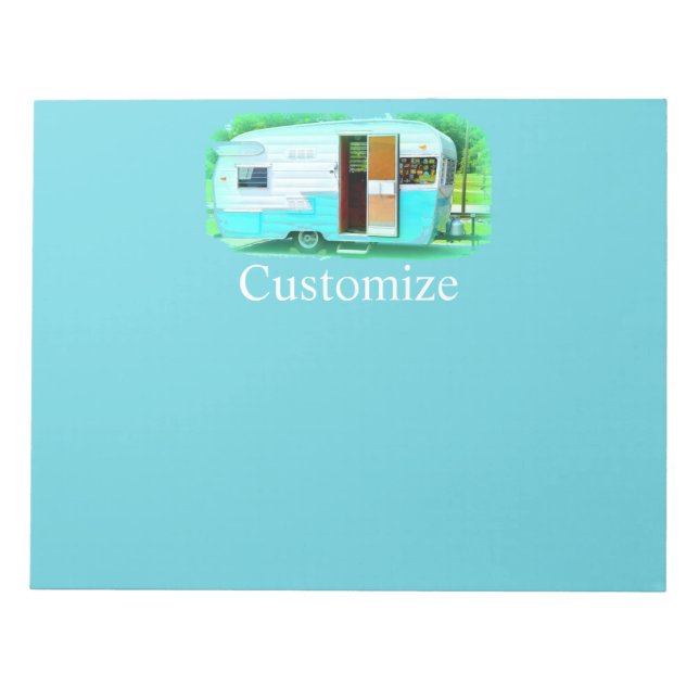 Vintage classic trailer gypsy caravan notepad (Front)