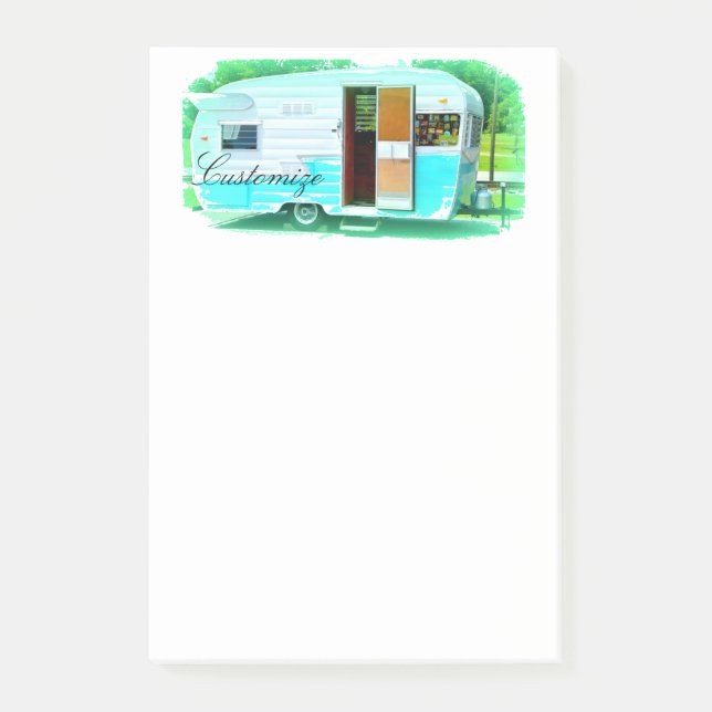 Vintage classic trailer gypsy caravan post-it notes (Front)