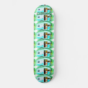Vintage classic trailer gypsy caravan skateboard