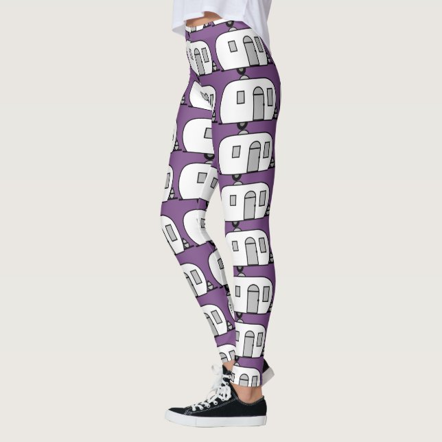 Vintage classic trailer rounded caravan leggings (Left)