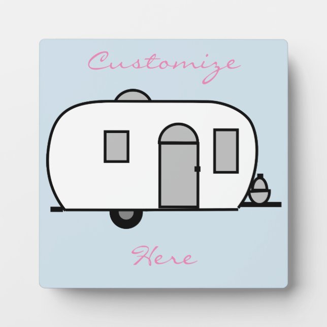 Vintage classic trailer rounded caravan plaque (Front)