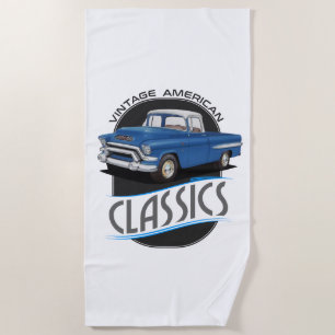 Vintage Classic Trucks Beach Towel