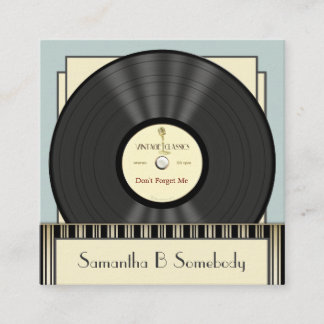 Vintage Classic Vinyl Record Square Business Card